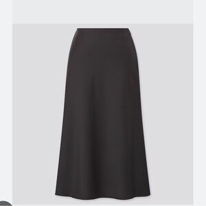 Elegant Black Satin Skirt NWOT